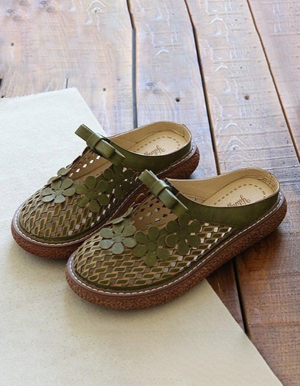 Pantoufles À Plateforme Rétro Fleur D'été Pour Femme