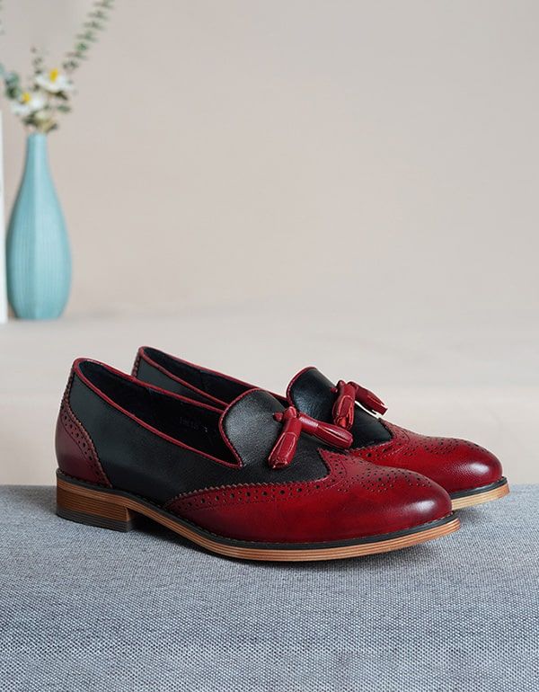 Chaussures Oxford Vintage De Couleur Assortie Pour Femme 2022
