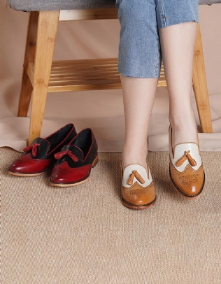 Chaussures Oxford Vintage De Couleur Assortie Pour Femme 2022